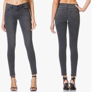 Frame Denim Le Skinny de Jeanne Faded Gray Raw Hem Skinny Jeans size 26